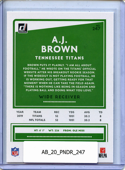 A.J. Brown 2020 Donruss #247