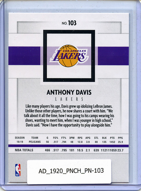 Anthony Davis 2019-20 Chronicles, Panini #103