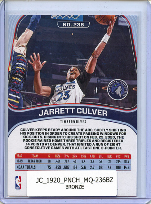 Jarrett Culver 2019-20 Chronicles, Marquee #236 Bronze