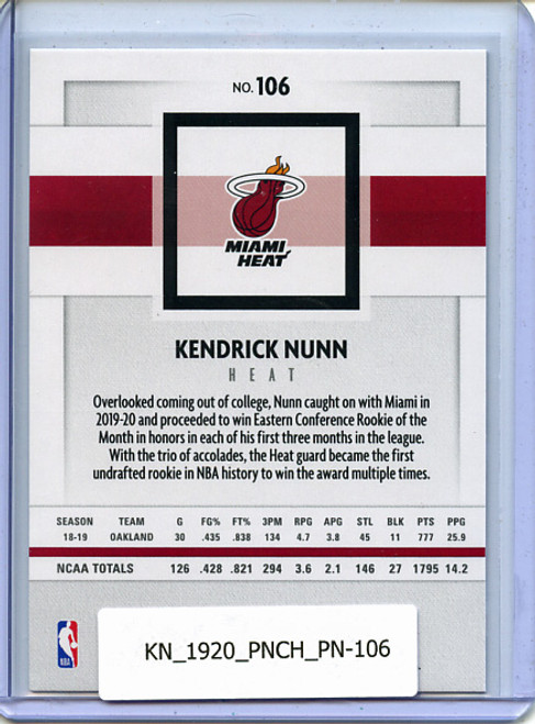 Kendrick Nunn 2019-20 Chronicles, Panini #106