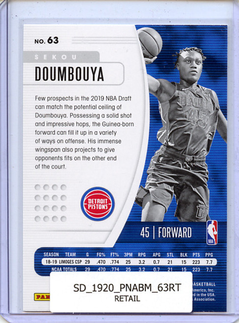 Sekou Doumbouya 2019-20 Absolute #63 Retail