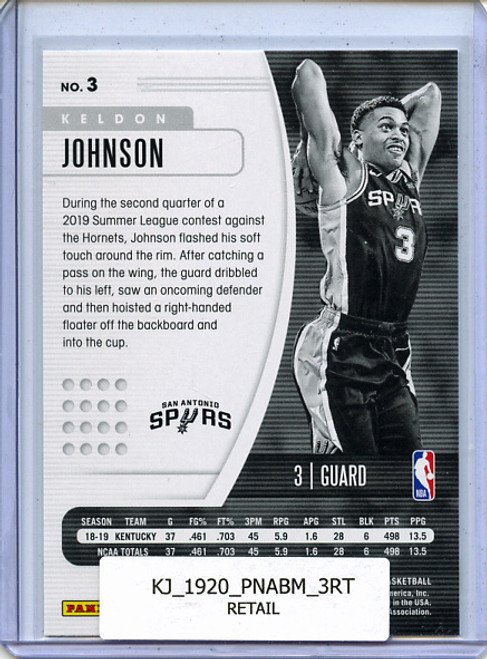 Keldon Johnson 2019-20 Absolute #3 Retail