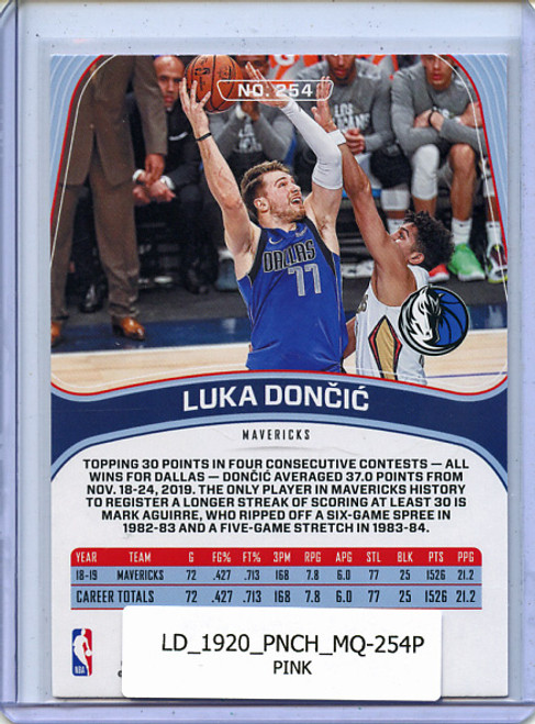 Luka Doncic 2019-20 Chronicles, Marquee #254 Pink