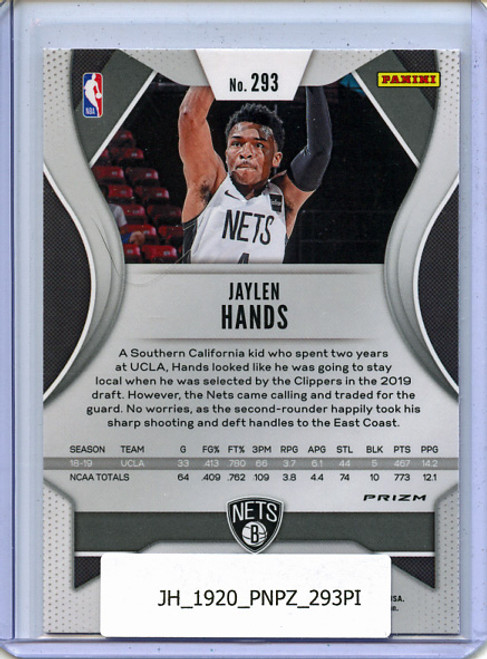 Jaylen Hands 2019-20 Prizm #293 Pink Ice