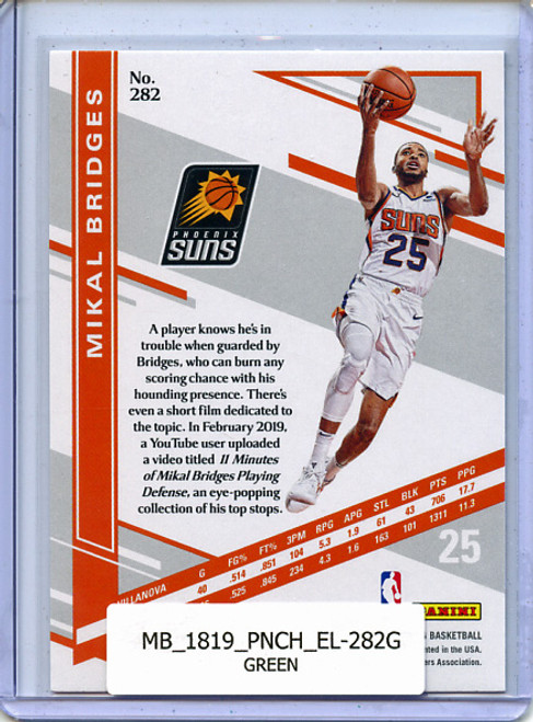 Mikal Bridges 2018-19 Chronicles, Elite #282 Green