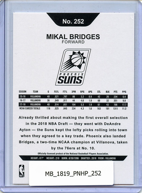 Mikal Bridges 2018-19 Hoops #252
