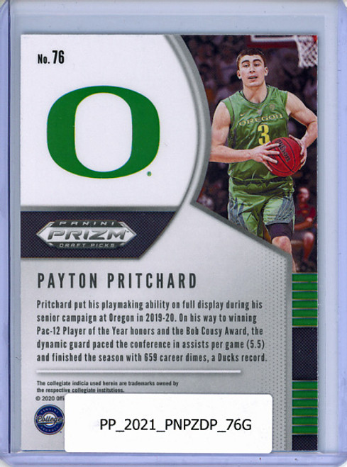 Payton Pritchard 2020-21 Prizm Draft Picks #76 Green