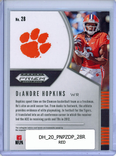 DeAndre Hopkins 2020 Prizm Draft Picks #28 Red