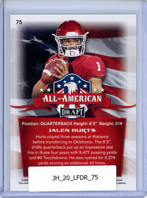 Jalen Hurts 2020 Leaf Draft #75 All-American