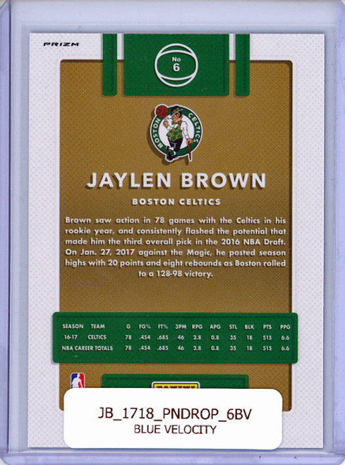 Jaylen Brown 2017-18 Donruss Optic #6 Blue Velocity