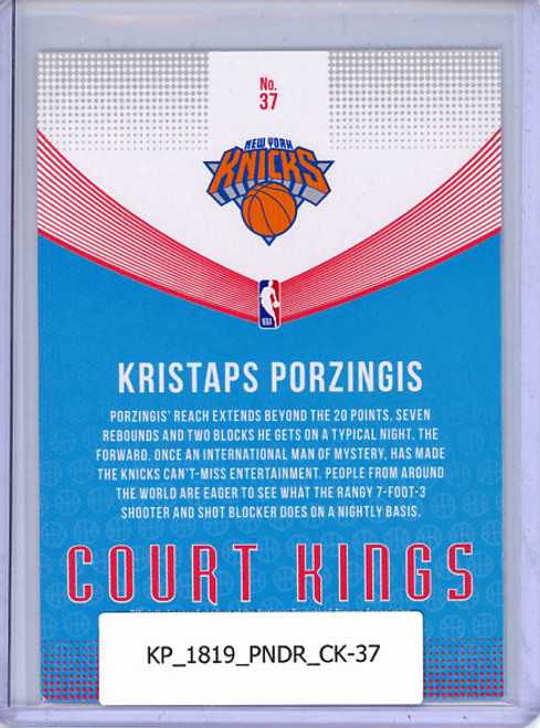 Kristaps Porzingis 2018-19 Donruss, Court Kings #37