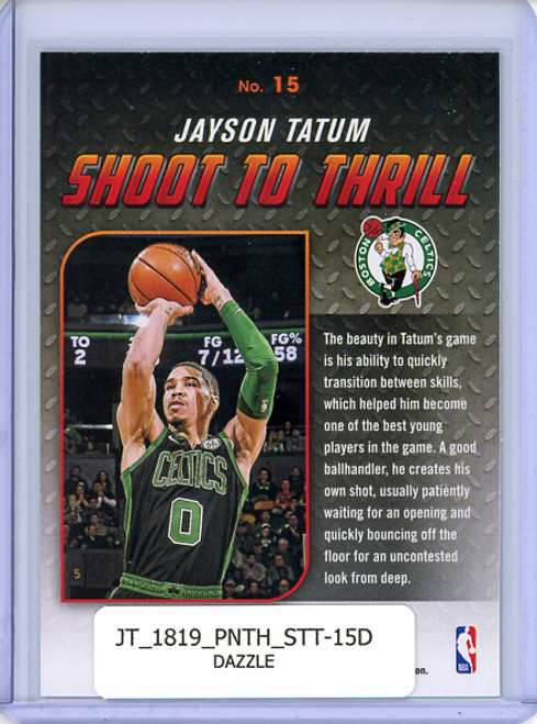 Jayson Tatum 2018-19 Threads, Shoot to Thrill #15 Dazzle