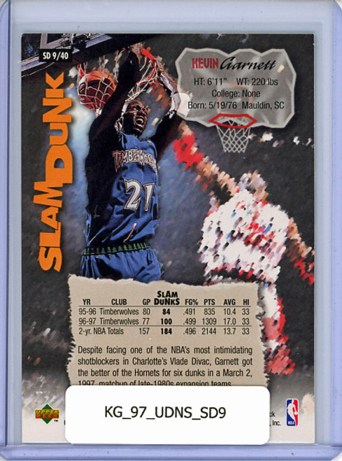 Kevin Garnett 1997 Upper Deck Nestle, Slam Dunk #SD9