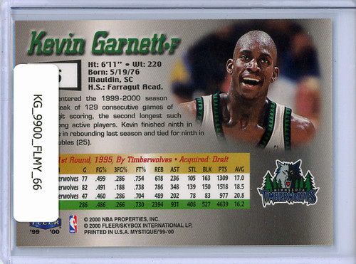 Kevin Garnett 1999-00 Mystique #66