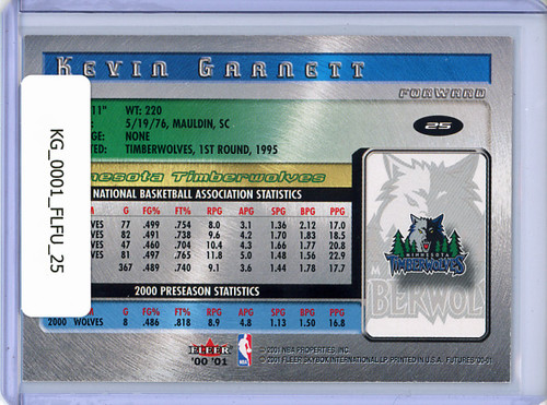 Kevin Garnett 2000-01 Futures #25