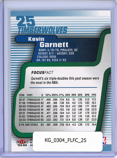 Kevin Garnett 2003-04 Focus #25