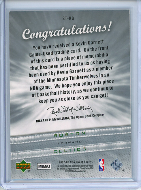 Kevin Garnett 2007-08 Sweet Shot, Sweet Stitches #ST-KG (1)