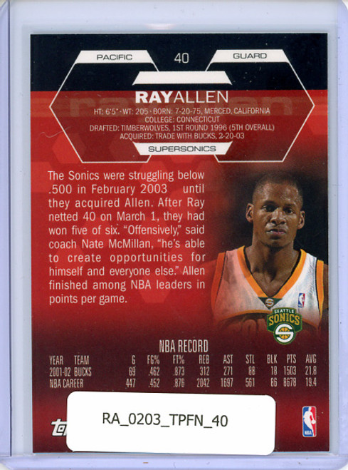 Ray Allen 2002-03 Finest #40