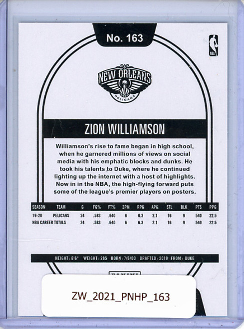 Zion Williamson 2020-21 Hoops #163