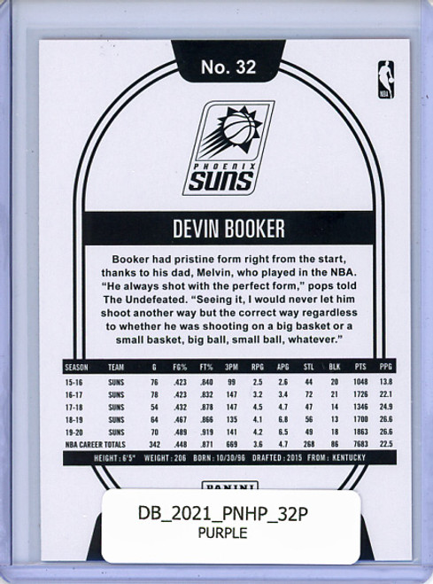 Devin Booker 2020-21 Hoops #32 Purple