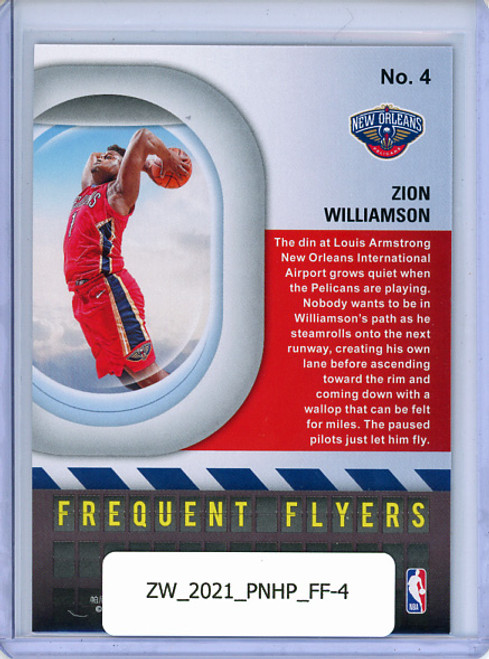 Zion Williamson 2020-21 Hoops, Frequent Flyers #4