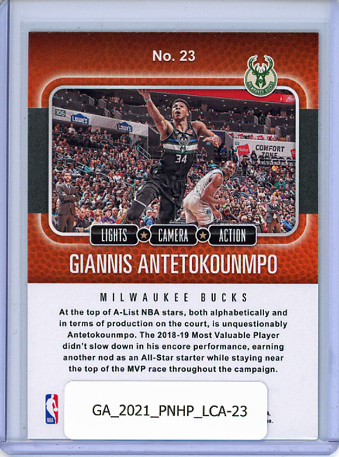 Giannis Antetokounmpo 2020-21 Hoops, Lights Camera Action #23