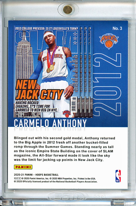 Carmelo Anthony 2020-21 Hoops, SLAM #3 Holo (1)