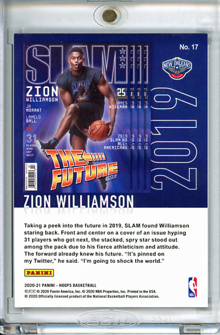 Zion Williamson 2020-21 Hoops, SLAM #17 (1)