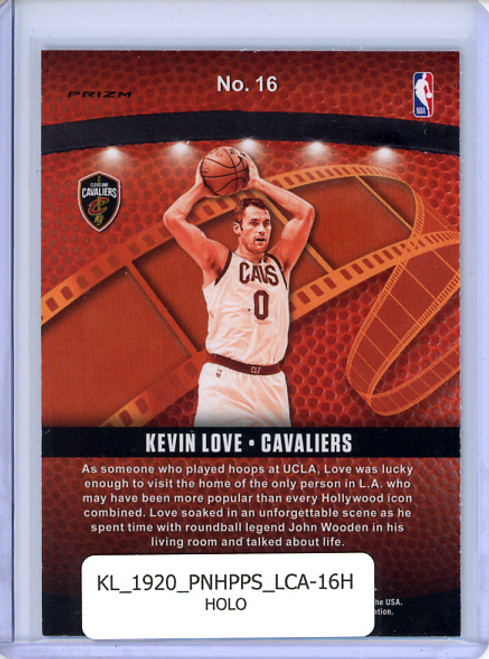 Kevin Love 2019-20 Hoops Premium Stock, Lights Camera Action #16 Holo