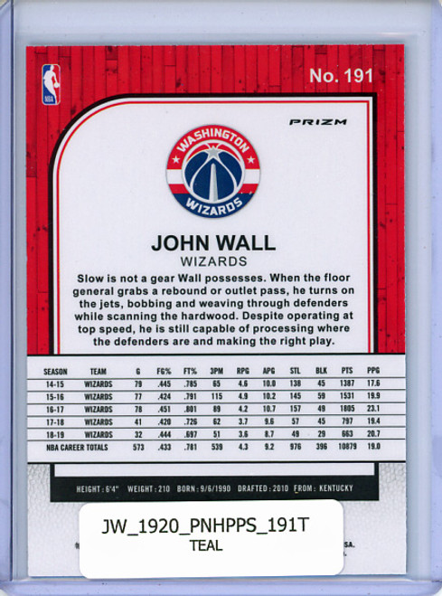 John Wall 2019-20 Hoops Premium Stock #191 Teal