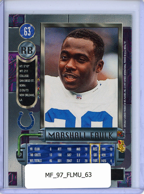 Marshall Faulk 1997 Metal Universe #63