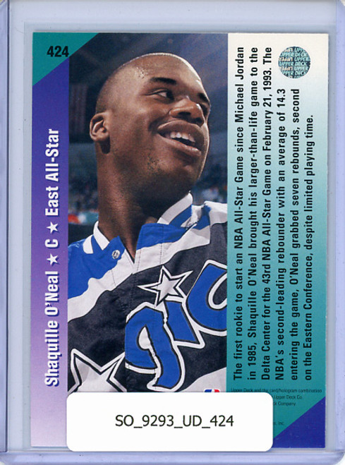 Shaquille O'Neal 1992-93 Upper Deck #424 All-Star