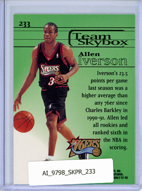 Allen Iverson 1997-98 Skybox Premium #233 Team Skybox