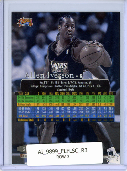 Allen Iverson 1998-99 Flair Showcase #6 Row 3