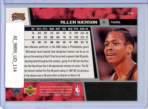 Allen Iverson 1998-99 Upper Deck #114