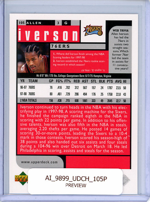 Allen Iverson 1998-99 Choice #105 Preview