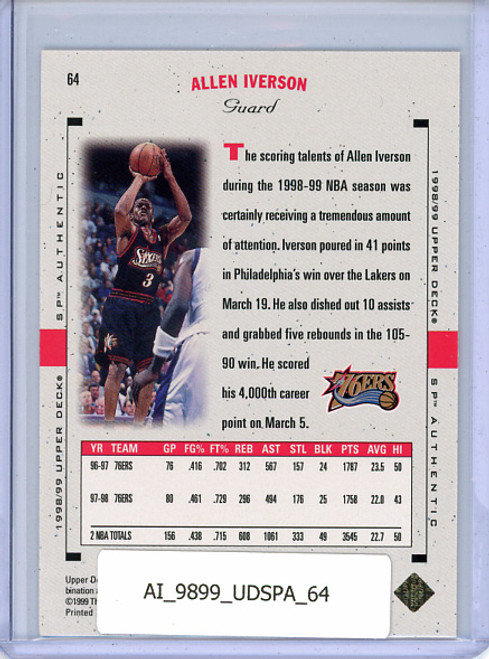 Allen Iverson 1998-99 SP Authentic #64