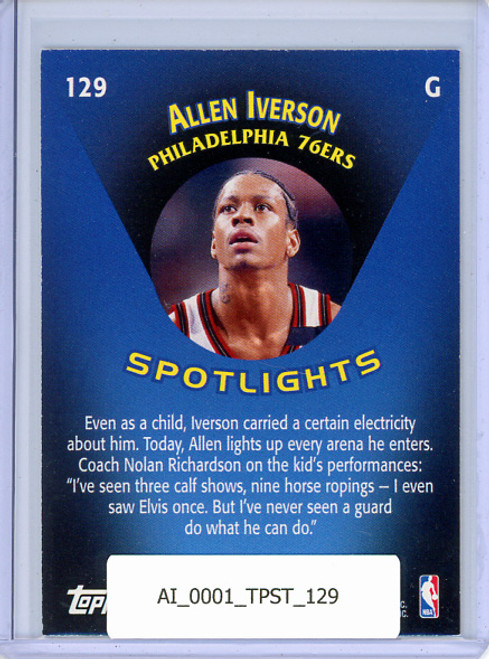 Allen Iverson 2000-01 Topps Stars #129 Spotlights