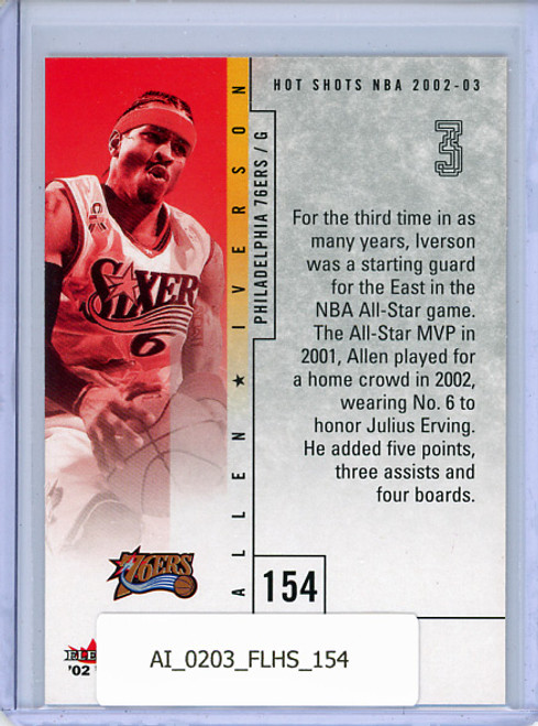 Allen Iverson 2002-03 Hot Shots #154 All-Stars