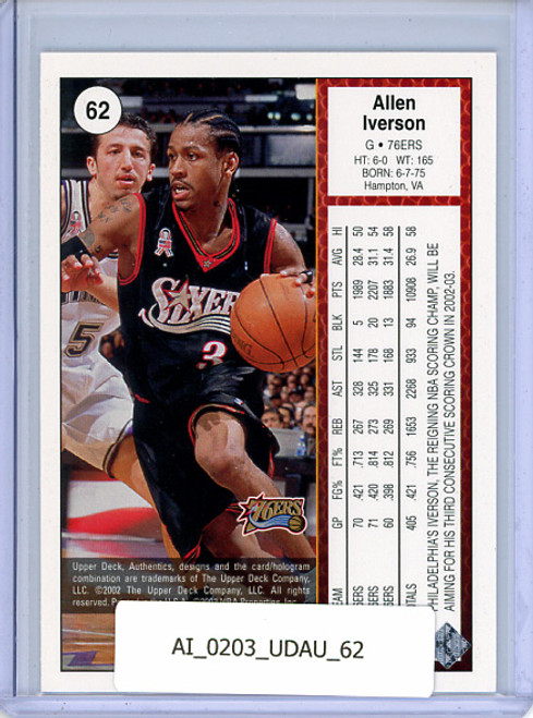 Allen Iverson 2002-03 UD Authentics #62