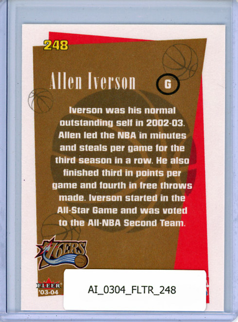 Allen Iverson 2003-04 Tradition #248 Banner Season