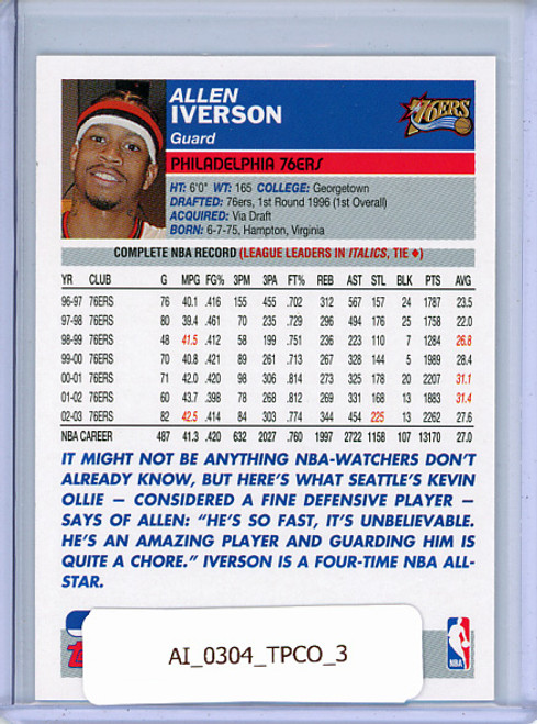 Allen Iverson 2003-04 Topps Collection #3