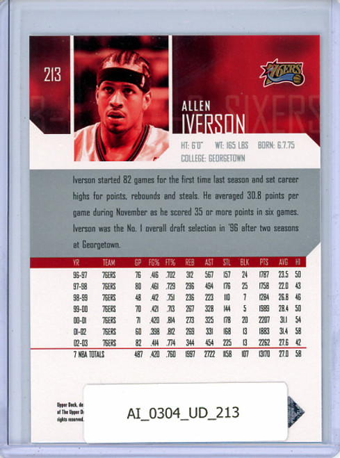 Allen Iverson 2003-04 Upper Deck #213