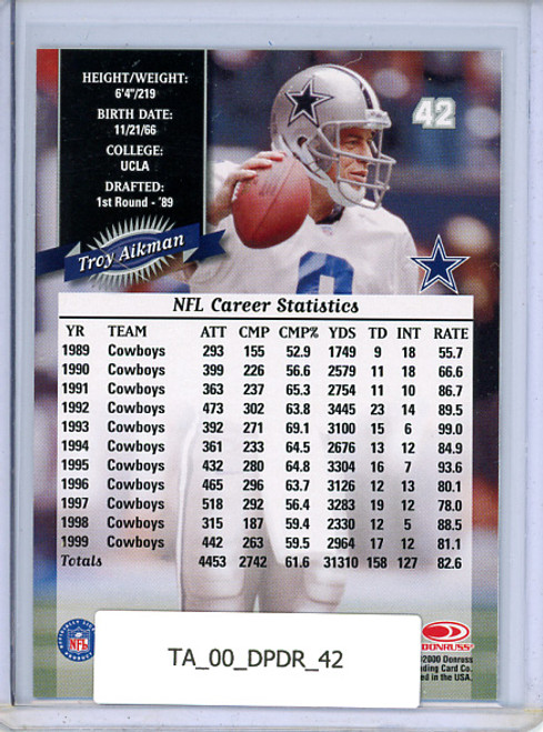 Troy Aikman 2000 Donruss #42