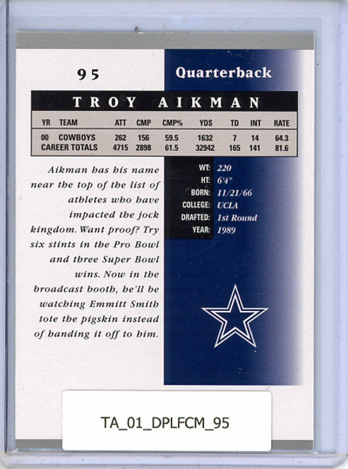 Troy Aikman 2001 Certified Materials #95
