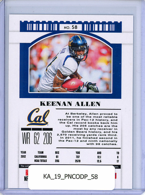 Keenan Allen 2019 Contenders Draft Picks #58