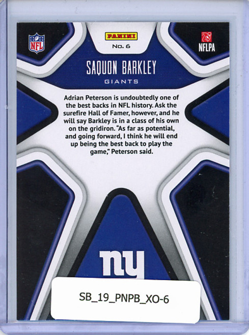 Saquon Barkley 2019 Playbook, X's and O's #6