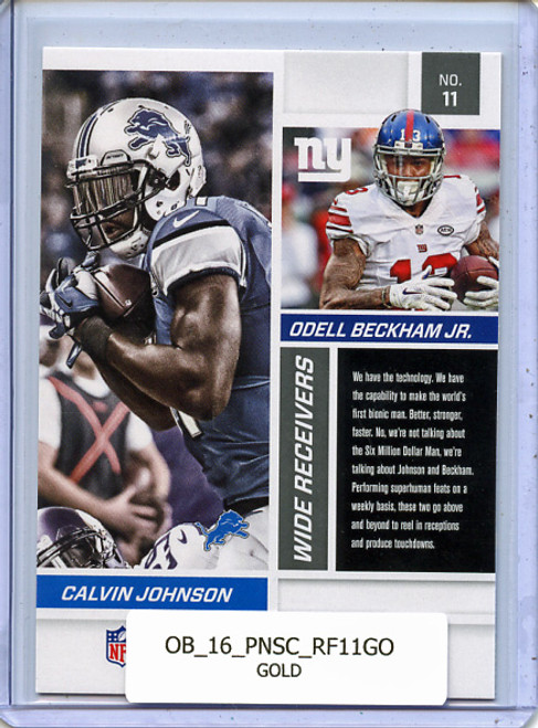 Odell Beckham Jr., Calvin Johnson 2016 Score, Reflections #11 Gold