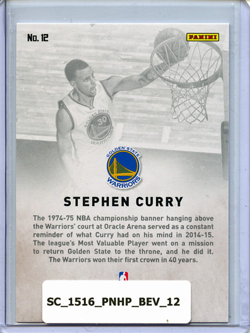 Stephen Curry 2015-16 Hoops, Bird's Eye View #12