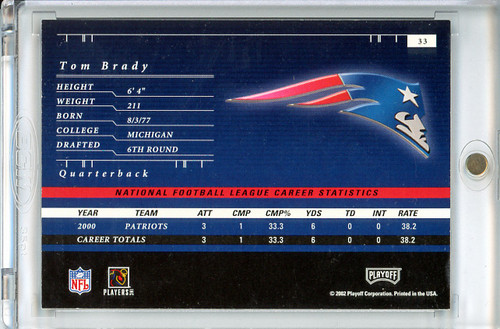 Tom Brady 2001 Playoff Preferred #33 (1)